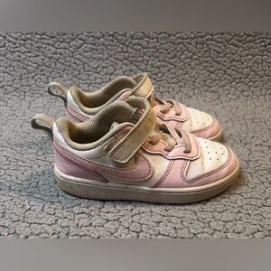 Nike Court Borough Low Recraft Toddler Girls Size 10c Pink And White